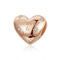 925 Sterling Silver Golden Heart Loose Beads For Diy Bracelets