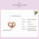 925 Sterling Silver Golden Heart Loose Beads For Diy Bracelets