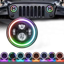 7 Inch Car Colorful Round Angel Eye Headlight
