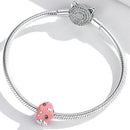 925 Sterling Silver Diy Pink Beaded Bracelet / Necklace Set