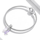 925 Sterling Silver Glazed Butterfly Pendant For Diy Bracelets & Necklaces