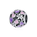 925 Sterling Silver Flower Heart Beads For Diy Bracelets & Necklaces