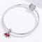 925 Sterling Silver Red Love Planet Pendant For Diy Bracelets