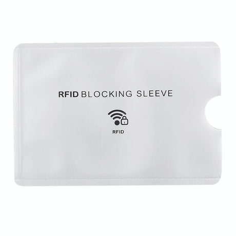 100 Rfid Blocking Aluminum Foil Card Sleeves - 9.1 x 6.3cm