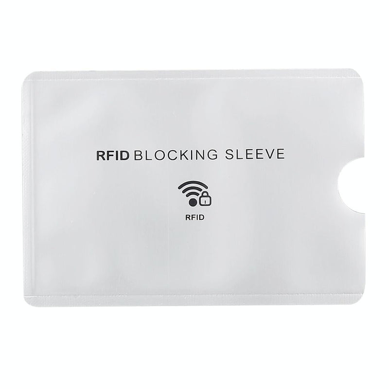 100 Rfid Blocking Aluminum Foil Card Sleeves - 9.1 x 6.3cm