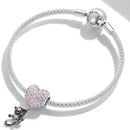 925 Sterling Silver Heart Cat Pendant For Diy Bracelets & Necklaces