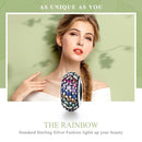 925 Sterling Silver Rainbow Diamond Bead Pendant For Diy Bracelets And Necklaces
