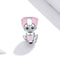 925 Sterling Silver Pink Robot Beads For Diy Bracelets & Necklaces