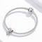 925 Sterling Silver Pink Robot Beads For Diy Bracelets & Necklaces