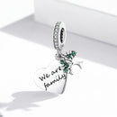 925 Sterling Silver Heart Tree Pendant For Bracelet Or Necklace