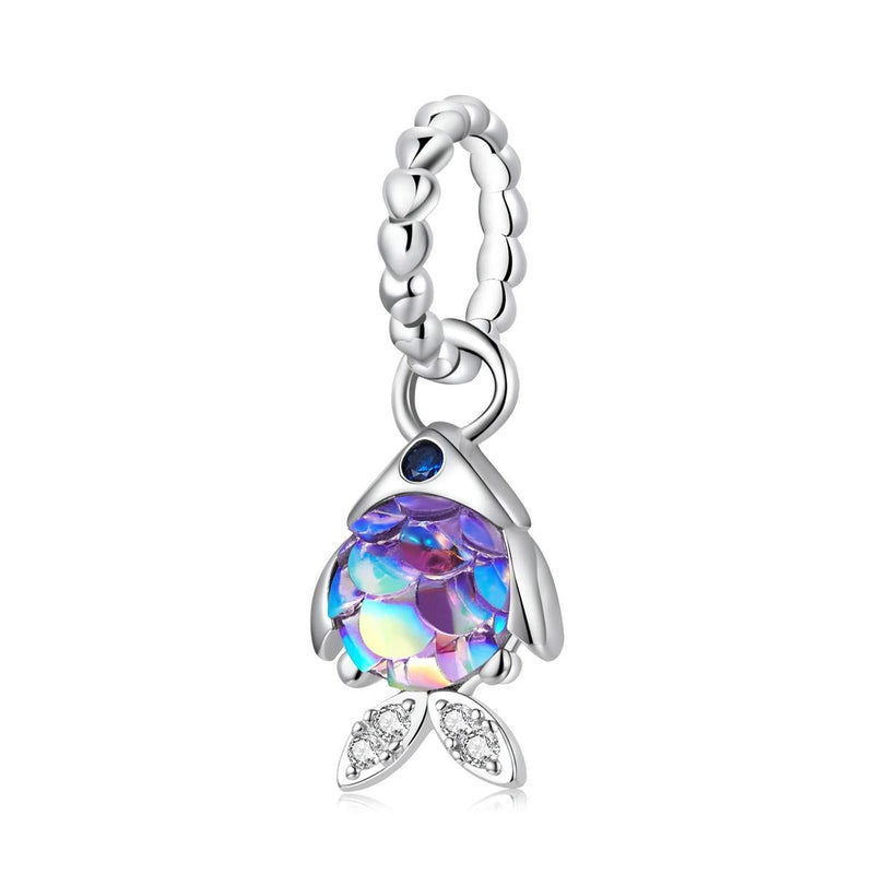 925 Sterling Silver Fantasy Fish Pendant For Diy Bracelets & Necklaces