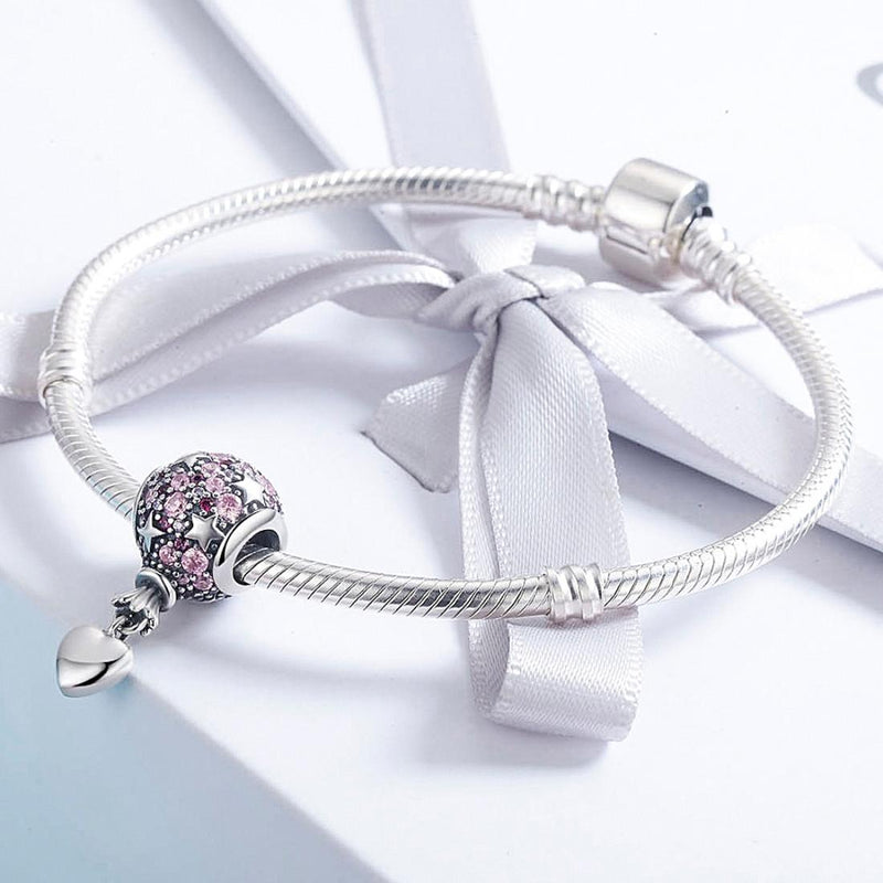925 Sterling Silver Diy Confession Balloon Pendant For Bracelet Or Necklace