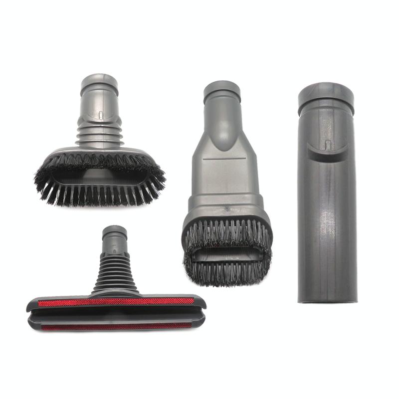 4-in-1 Round Stiff Bed & Connector Brush Kit for Dyson Vacuum