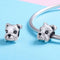 925 Sterling Silver Schnauzer Beads Platinum Plated