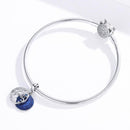 925 Sterling Silver Starry Sky Pendant For Diy Bracelets & Necklaces