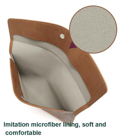 13.3 Inch Laptop Sleeve & Power Bag - Litchi Pattern Pu Leather Black