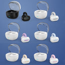 Touch Bone Conduction Bluetooth Earphone with Charging Warehouse - Ear Clip Type - Purple