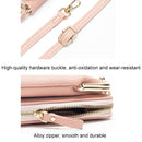 Black Embroidered Single Shoulder Phone Bag Wallet - Pink