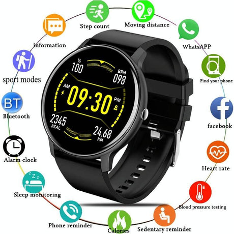 Heart Rate / Blood Oxygen / Blood Pressure Monitoring Bluetooth Smart Calling Watch - Mesh Pink