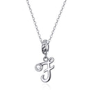 925 Sterling Silver Personalized Letter Pendant For Diy Bracelets And Necklaces Style - F