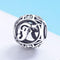 925 Sterling Silver 26 English Letter Beads For Diy Bracelets & Necklaces Style - F