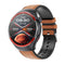 Smart Round Screen Watch With Bt Call And Health Tracking - Leather - Silicone Black