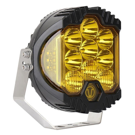 7 Inch Dc12V - 30V 8000Lm 6500K 90W Car Led Light On Three Sides Headlight For Jeep Wrangler Gold Light