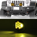 7 Inch Dc12V - 30V 8000Lm 6500K 90W Car Led Light On Three Sides Headlight For Jeep Wrangler Gold Light