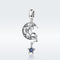 925 Sterling Silver Moon Cat Pendant For Bracelet Or Necklace