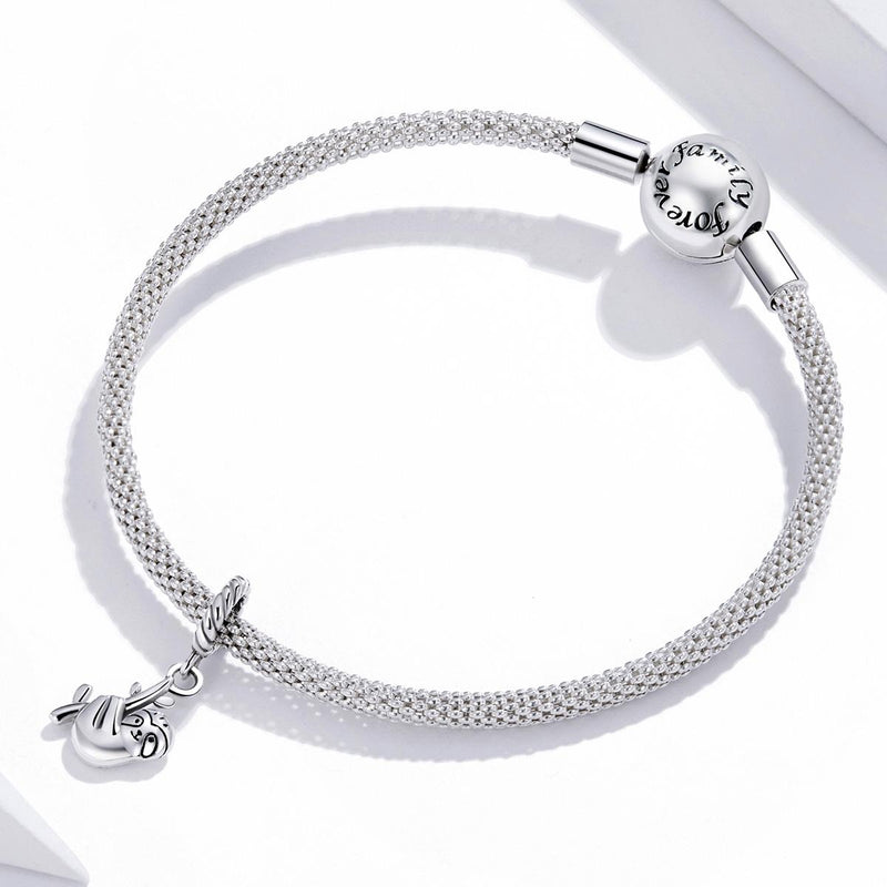 925 Sterling Silver Sloth Pendant For Diy Bracelets & Necklaces
