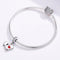 925 Sterling Silver Red Heart Pendant For Diy Bracelet Or Necklace