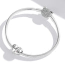 925 Sterling Silver Diy Heart Puzzle Beads For Bracelet / Necklace