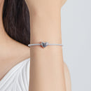 925 Sterling Silver Diy Heart Puzzle Beads For Bracelet / Necklace