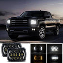 7 Inch 5X7 / 7X6 H4 Dc 9V - 30V 30000Lm 300W 8Leds Car Square Shape Led Headlight Lamps For Jeep Wrangler