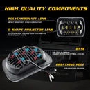 7 Inch 5X7 / 7X6 H4 Dc 9V - 30V 30000Lm 300W 8Leds Car Square Shape Led Headlight Lamps For Jeep Wrangler