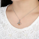 925 Sterling Silver Bee Crystal Pendant