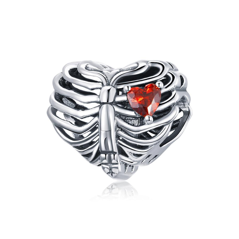 925 Sterling Silver Heart Beads For Diy Bracelets & Necklaces