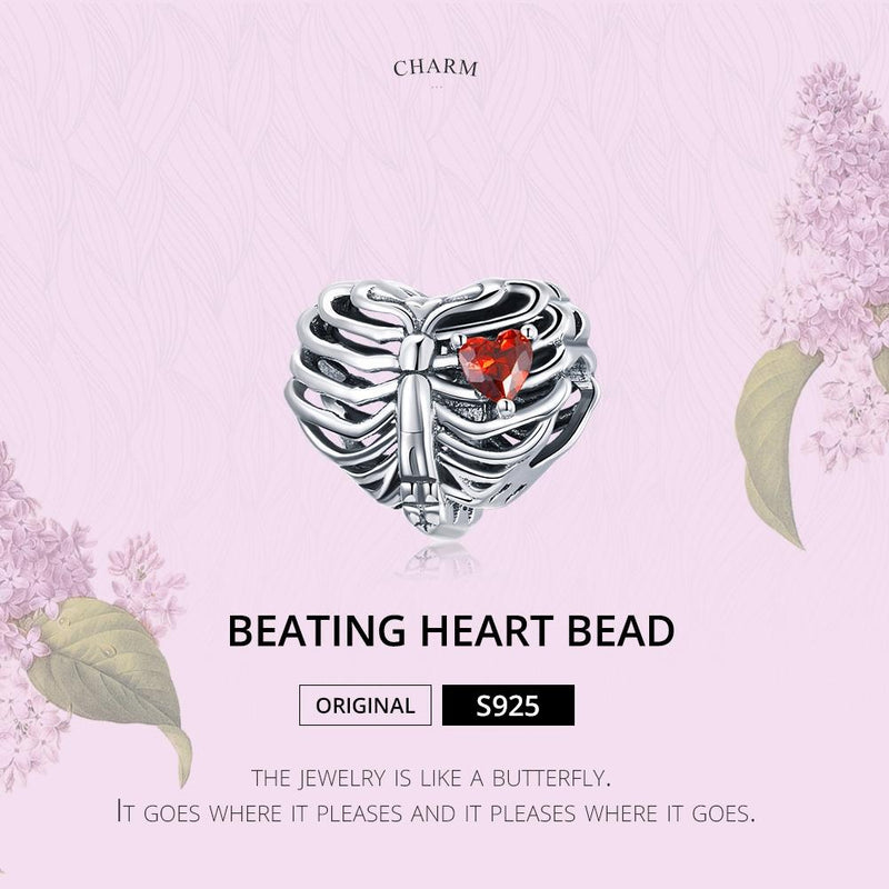 925 Sterling Silver Heart Beads For Diy Bracelets & Necklaces