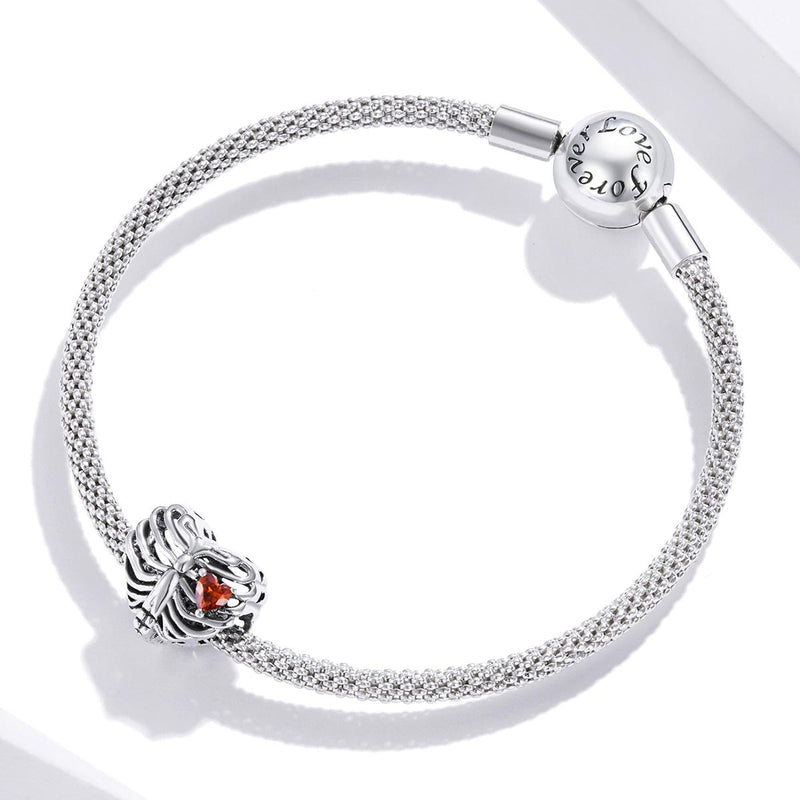 925 Sterling Silver Heart Beads For Diy Bracelets & Necklaces