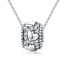 925 Sterling Silver Shiny Heart Beads For Diy Bracelets & Necklaces