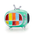 925 Sterling Silver Mini Color Tv Beads For Diy Bracelets & Necklaces