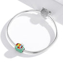 925 Sterling Silver Mini Color Tv Beads For Diy Bracelets & Necklaces