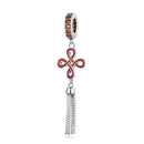 925 Sterling Silver Chinese Knot Pendant For Diy Bracelets & Necklaces