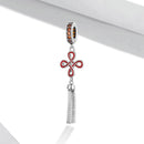 925 Sterling Silver Chinese Knot Pendant For Diy Bracelets & Necklaces
