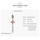 925 Sterling Silver Chinese Knot Pendant For Diy Bracelets & Necklaces