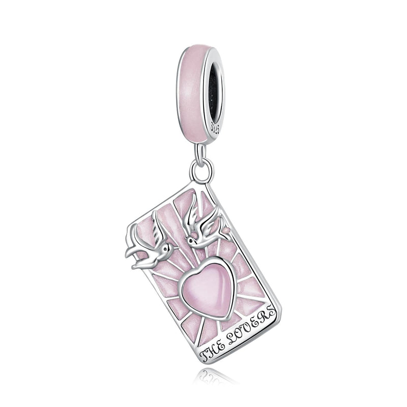 925 Sterling Silver Tarot Lover Pendant For Diy Bracelet Or Necklace