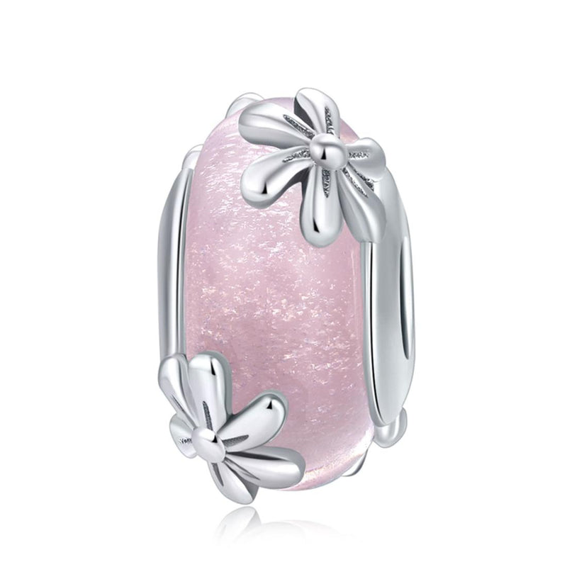 925 Sterling Silver Spring Flower Beads For Diy Bracelets & Necklaces