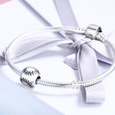 925 Sterling Silver Baseball Passion Beads For Diy Bracelets & Necklaces