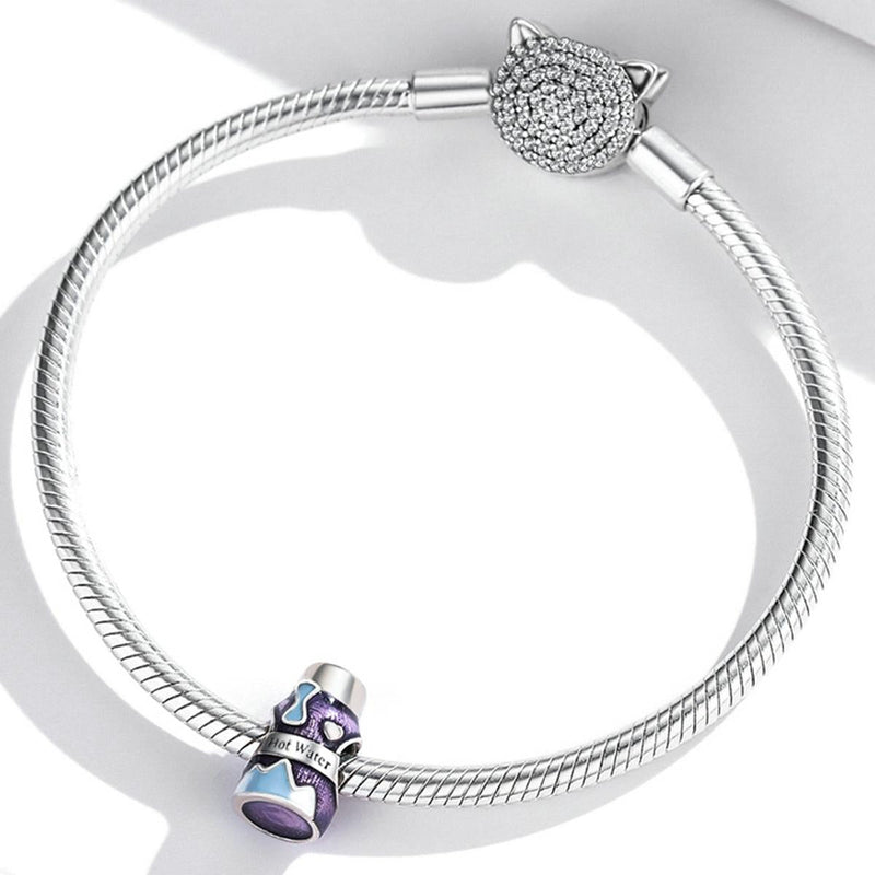 925 Sterling Silver Mini Vacuum Cup Beads For Diy Bracelets & Necklaces
