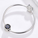 925 Sterling Silver Blue Zircon Sailing Charm For Diy Bracelets